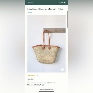 ISO Leather Handle Market Tote